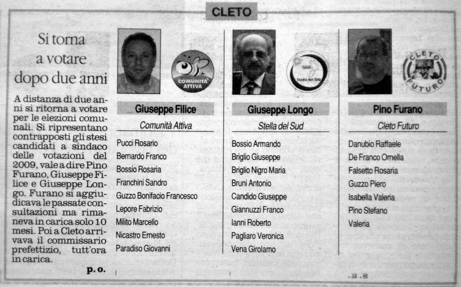 Liste Cleto